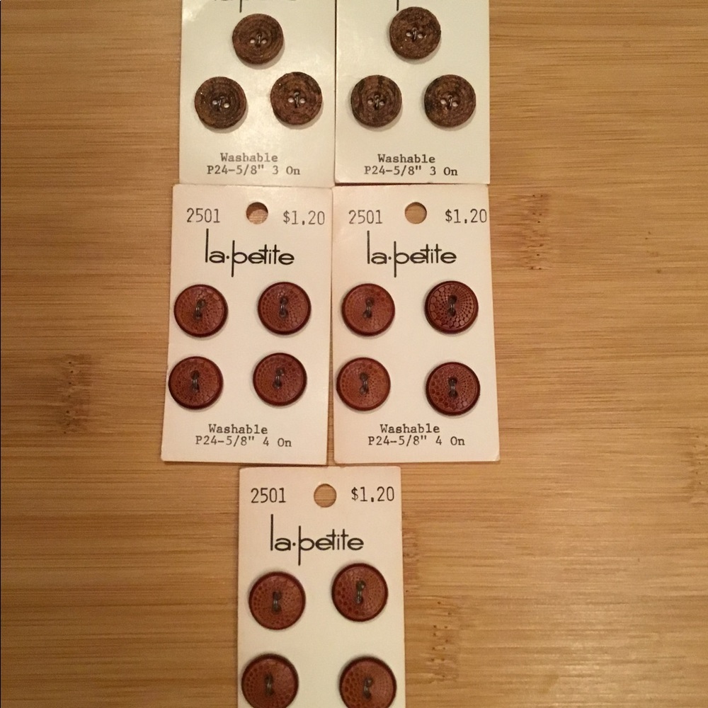 Buttons 5/8 - 5 sets-Total of 18 Buttons
